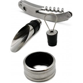 Coffret Set à vin 4 pièces forme bouteille – Image 3