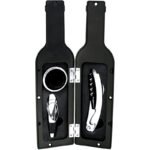 coffret-a-vin-4-pieces-forme-bouteille-noire