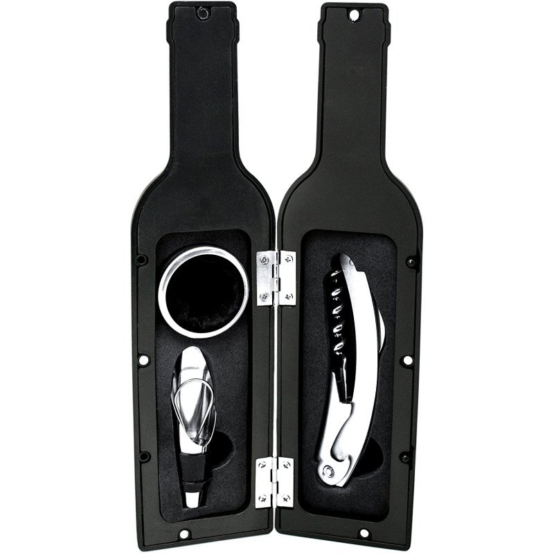 coffret-a-vin-4-pieces-forme-bouteille-noire